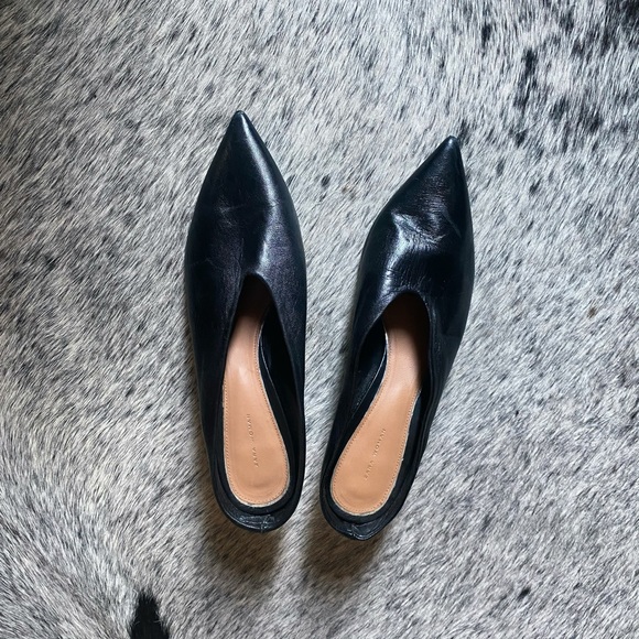 Zara leather heeled mules - Picture 2 of 7
